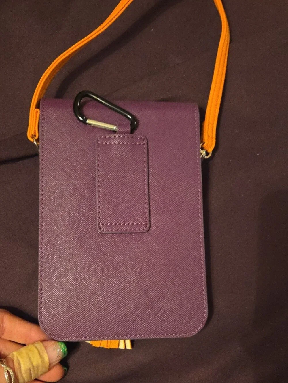 Purple and Orange Crossbody Phone Bag - Unbranded